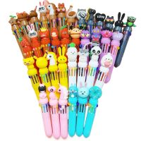 ปากกา Pulpen Warna Warni สำหรับนักเรียนปากกาสี10เครื่องเขียนสำหรับโรงเรียนปากกาหลากสี FDGFGG