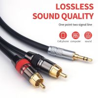 Monster 3.5mm Jack to 2RCA Male lotus HIFI Audio Cable for TV PC Amplifiers DVD Speaker Wire Cables