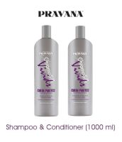 Pravana Chromasiilk vivids Color protection shampoo + conditioner 1000ml color protecting shampoo with conditioner   แชมพูสูตรอ่อนโยนพิเศษ ไม่กัดสีออกจากผม ไม่มีส่วนผสมของสารกันบูดและสารเกลือ  ช่วยทำให้สีผมติดทนนาน มีความสดใส