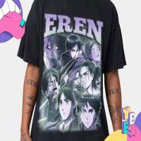 โจมตีบน Titan Eren T เสื้อ Anime Anime ญี่ปุ่น Unisex ไททันส์ Attack Shingeki No Kyojin กราฟิก Tees Levi Ackerman Tshirt หญิง