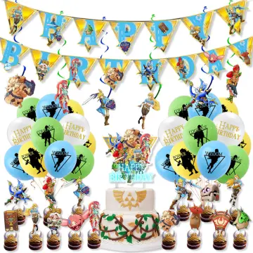 The Legend of Zelda Birthday Party Decorations Game Banners Ballons Cake  Toppers Backdrop Children Birthday Supplies Baby Shower