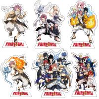 Anime Fairy Tail Figure Stand Model Plate Keychain Double Sided Cartoon Print Acrylic Character Toy 16cm Cosplay Desktop Decor