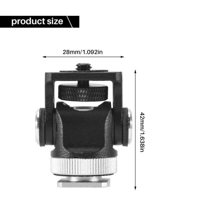 mini-hot-shoe-mount-monitor-microphone-flash-holder-1-4-inch-screw-camera-bracket-tripod-head-for-monitor-flash-camera-accessories