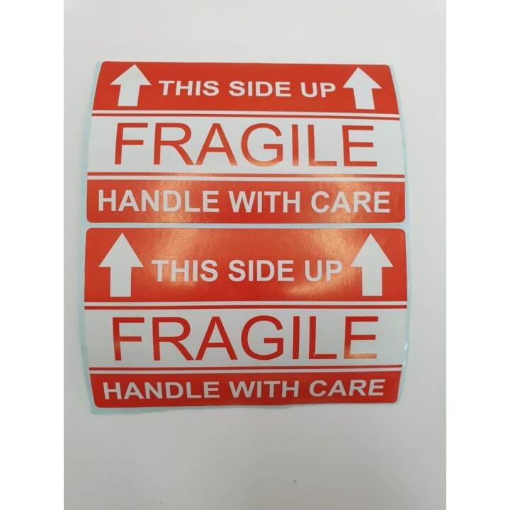 FRAGILE This side up sticker warning adhesive sign for package 3x5 ...