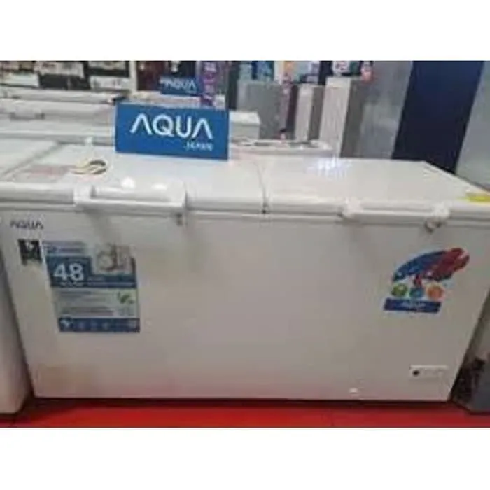 CHEST FREEZER AQUA MURAH 2 PINTU AQF550R pembeku makanan pembeku