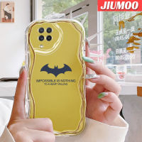 JIUMOO เคสเนื้อครีมกาแล็คซี่ A22 4G A22 5G A23 A24ลายการ์ตูนแบทแมนลายคลื่นนุ่มเคสมือถือกันกระแทกแบบใสปลอกสำหรับ Samsung สร้างสรรค์เคสป้องกันแบบเรียบง่าย