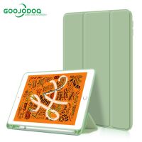 Hot Sale GOOJODOQ เคสแท็บเล็ต พร้อมที่ใส่ปากกา สีพื้น สำหรับ iPad 10.2 Gen7 2019 Gen8 2020 Gen6 2018 iPad Air3 10.5 2019 Air4 10.9 2020 iPad 9.7 2017 iPad Pro 11 2018 2021 iPad Mini 5