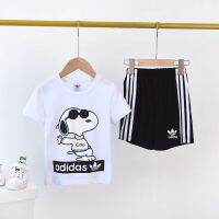 เด็กชายซัมเมอร์เด็กหญิงเสื้อยืดผ้าฝ้าย3-12ปี,ชุดกีฬาใส่อยู่บ้านชุด Baju Anak