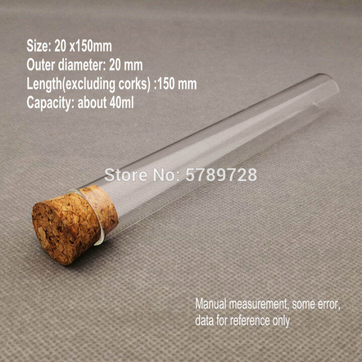 20pcslot-20x150mm-clear-glass-flat-bottom-test-tube-with-cork-stopper-lab-thickened-glass-reaction-vessel-with-flat-mouth