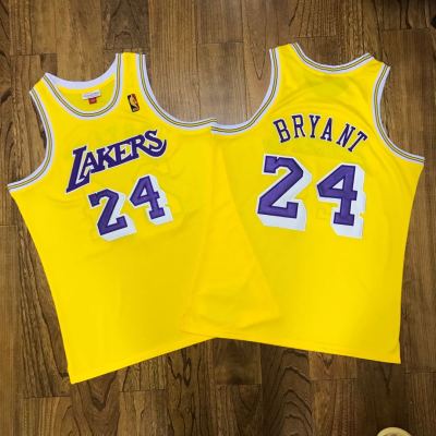 Ready Stock Hot Mens Los Angeles Lakerss 24 Kobee Bryantt 2020 Mitchell Ness Swingman Basketball Jersey - Yellow
