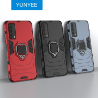 YUNYEEสำหรับHuawei Y8P Huawei Y7a Huawei Y6P Huawei Y9A Huawei Y7P Huawei Y5P Huawei Y9S Huawei Y6S Case,ซิลิโคนTPUและHard PCเกราะกันกระแทกแหวนที่วางแบบโลหะฝาครอบเคสใส่โทรศัพท์