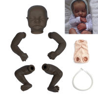 RSG Unpainted Unfinished Doll Parts Black Levi Bebe Reborn Doll 17 Inches Lifelike Newborn Reborn Baby Vinyl DIY Blank Doll Kit