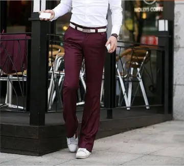 Retro Men Formal Bell Bottom Pants 60s 70s Flare Formal Dress Slim Fit  Trousers  eBay