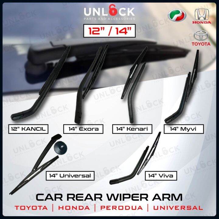 Car Rear Wiper Silicone Arm Rear Wiper Silicon Blade with Arm For Myvi