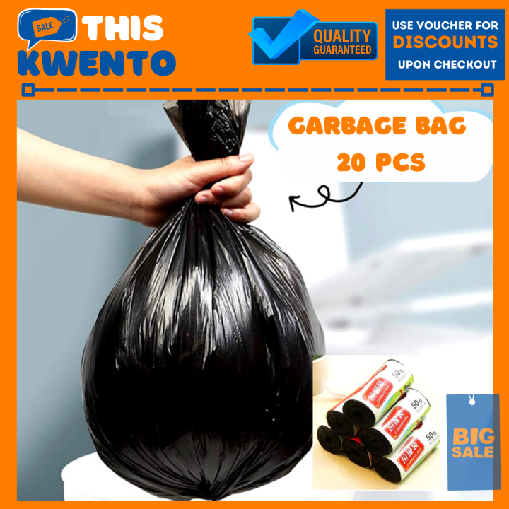 Black Garbage Bag Thickened Environmental Protection Large Plastic Bag  Disposable