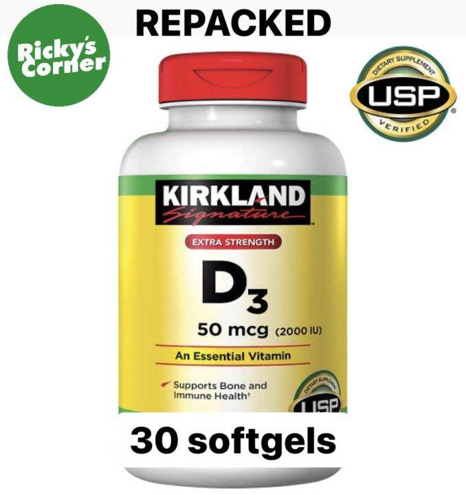 REPACKED kirkland vitamin D3 VITAMIN 30 SOFTGELS Lazada PH