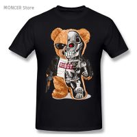 Robot Skeleton Gun Teddy Bear T Shirt Tee Tshirt Cotton Tshirt