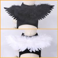 ZZOOI Pet Halloween Costume Cosplay Angel Devil Black White Wing for Dog Cat Rabbit Piggy Christmas Halloween Party Anime Theme