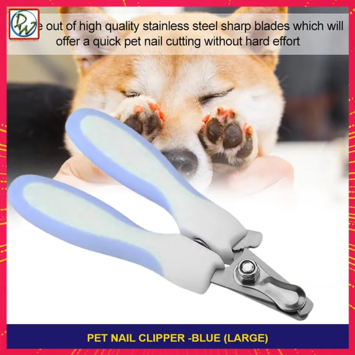 Pet Nail Clipper Dog Cat Puppy Paw Grooming Cutter Scissor LARGE (Blue