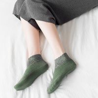 ○▦  Women Low Lace Tube Thermal Socks Vintage Cute Thick Plus Velvet Warm Home Floor Socks Autumn Winter Anti-slip Sock Slippers