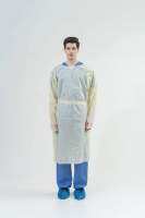 [แพ็ค 10 ตัว]dapp Uniform PPE Isolation gown สีเหลือง 22กรัม มาตรฐาน EN14126 ชุดป้องกันเชื้อโรค ไวรัส ละอองน้ำ ฝุ่นละออง(MJKY1900PPE)