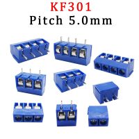 KF301 Pitch 5.0mm 2P/3P/4Pin PCB Screw Terminal Block Wire Connector KF301 2P 3P 4P Straight Pin Spliceable Plug in PCB Adapter