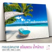 โปรโมชั่น+++ กรอบรูปแต่งบ้าน รูปติดผนัง กรอบลอยแคนวาส ภาพชายหาดท้องทะเล ภาพธรรมชาติ C-0077 ราคาถูก รูป ติด ผนัง กรอบ รูป ติด ผนัง ภาพ ติด ผนัง รูปภาพ ติด ผนัง ห้อง นอน