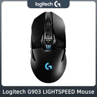 เมาส์สำหรับเล่นเกมส์ไร้สาย Logitech G903 LIGHTSPEED พร้อมเซ็นเซอร์ Hero 25K,25600 DPI,รองรับ Powerplay,Lightsync RGB, 140 + ชั่วโมง