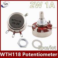 2pcs/lot WTH118 2W 1A 470R 1K 2.2K 3.3K 4.7K 5.6K 10K 22K 47K 100K 470K 500K 560K 1M ohm Potentiometer WTH118-2W