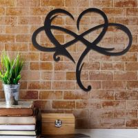 【LZ】☋♨❉  Metal Wall Decoration Unique Design-wall Art Room Eternal Love Infinite Romantic Heart Iron Art Decoration Interior Wall Hanging