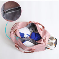 Outdoor Waterproof Nylon Sports Gym Bags Men Women Training Fitness Travel Handbag Yoga Mat Sport Bag With Shoes Compartment