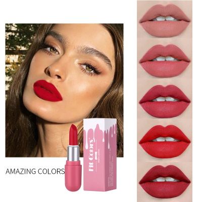 Women Makeup Velvet Lipstick New Mini Lip Gloss Capsule Lip Sticks Portable Colorfast Long-lasting High Quality Matte Cosmetics