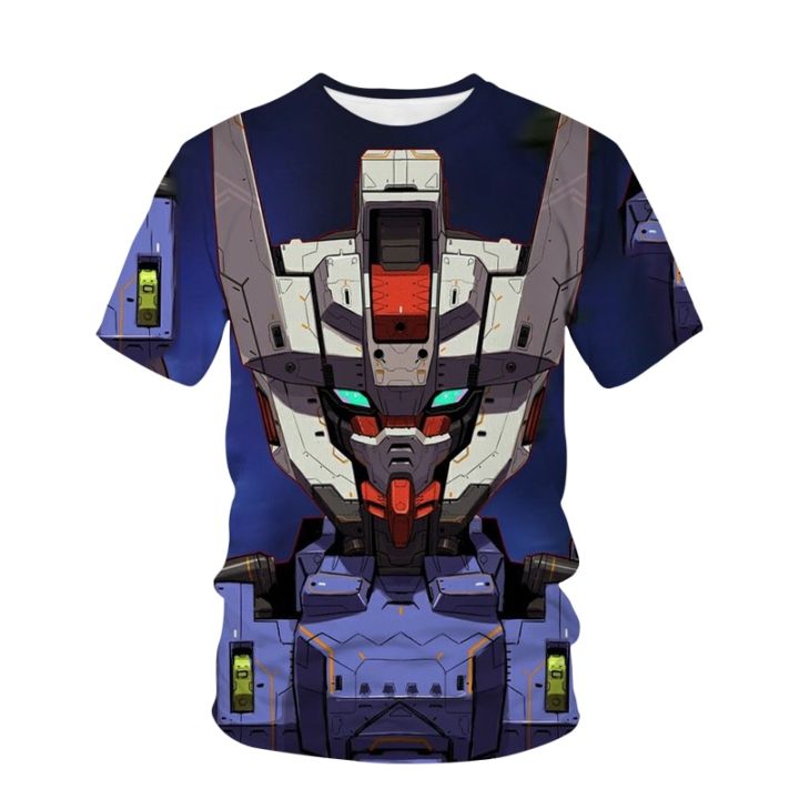 ฤดูร้อนเสื้อยืด-3d-เสื้อยืดการ์ตูน-mech-warrior-gundam-รูปแบบเสื้อยืดเด็กชายการ์ตูนพิมพ์เด็กชายและเด็กหญิงแขนสั้นเสื้อยืด