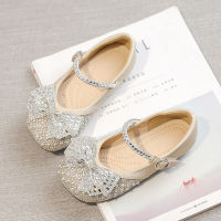 Girls Shallow shoes small leather shoes 2022 childrens crystal shoes fashion baby soft sole shoes Leather Hook &amp; Loop