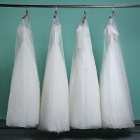 Wedding Dress Cover Transparent Soft Tulle Bridal Gown Garment Clothes Dustproof Protector Storage Bag Case Cover Long 1PCS Wardrobe Organisers