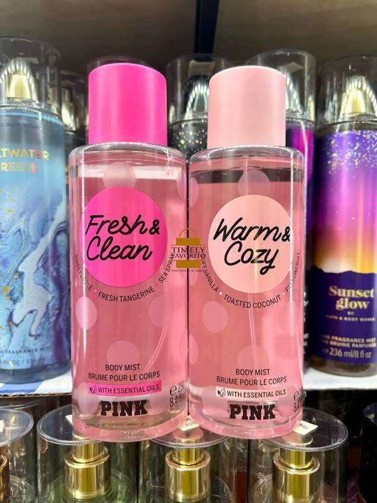 Victorias Secret Pink Warm And Cozyfresh And Clean Body Mist 250ml Lazada Ph 