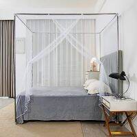 Household Support Mosquito Net Single Door Large Bed Square Roof Bed Curtain Bed Room Decoration Mosquitera Para Dormir