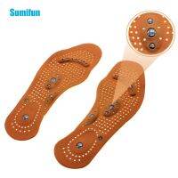 2pcs Leather Orthotics Insole Magnetic Therapy Magnet Foot Massage Insoles Men Women Shoe Comfort Pads Wear-resisting