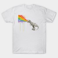 Men t-shirt T Rex Puking Painbows tshirt t shirt  27OX