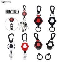 ﹊◈❀ Anti-theft Metal Easy-to-pull Buckle Rope Elastic Keychain Heavy Duty Retractable Keychain Badge Holder With Belt Clip Key Ring