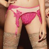 Annebra สายรัดถุงน่อง ลูกไม้ Lace Garter Belt รุ่น AA2-031 สีเขียว , สีชมพู