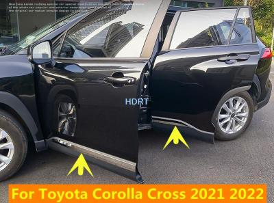 อะไหล่รถยนต์สำหรับ Toyota Corolla Cross 2021 2022แต่งรถประตูตัวกระโปรงแต่งแถบ ABS โครเมียมอุปกรณ์เสริมขอบโครงไฟตัดหมอกรถยนต์หล่อโครเมี่ยม87Tixgportz