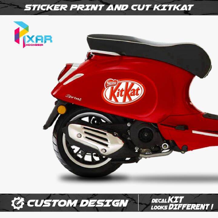 STIKER PRINT AND CUT LOGO GOOD TIME KIT KAT PIZZA HUT VESPA ALL