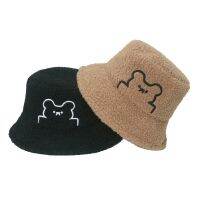 【CW】 Huggable effective Super Lambswool Warm Hat Outdoor Not Tie Hair Panama Cap F239