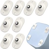 4Pcs Free punching Universal Wheel Furniture Stainles Steel Roller Self Adhesion Furniture Caster Home Storage Box Bottom Wheel