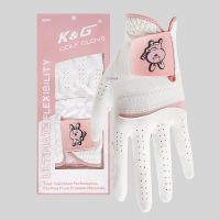 Japan and South Korea K&amp;G Golf s Ladies Microfiber Cloth Wear-Resistant Sports Comfortable Golf s Non-Slip Breathable [1 Pair Pack]