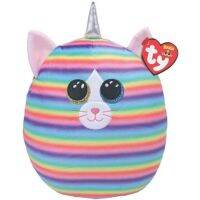 [COD]TY Doll Pillow HEATHER-Cat Rainbow Squish 14"