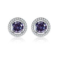 0.5CT/1CT 2023 Trendy Elegant Style Moissanite Stud Earrings for Women 925 Sterling Silver Round Engagement Earrings