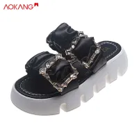 [AOKANG Ladies sandals Roman fashion style platform sole casual all-match thick bottom non-slip wear-resistant one-word fairy shoes,AOKANG Ladies sandals Roman fashion style platform sole casual all-match thick bottom non-slip wear-resistant one-word fairy shoes,]