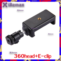 iRemax 2 In 1 Mobile Phone Clip Holder 360 Ball Head Hot Shoe Adapter Mount Fit For Dslr Slr Camera